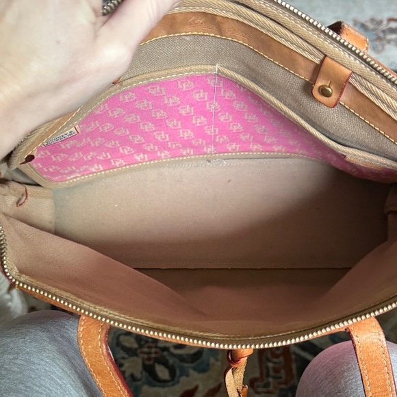 Dooney & Bourke Pink and Tan Tote - Picture 3 of 11